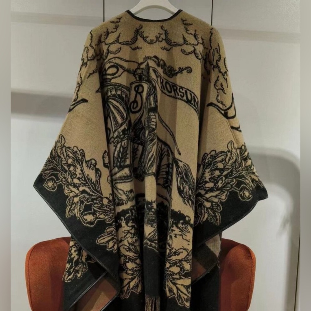 Burberry Prorsum Wool Cashmere Blend Cape New